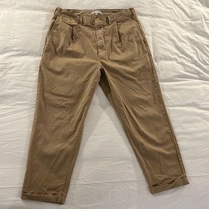 Alex Mills khaki chino tapered pant size 34
